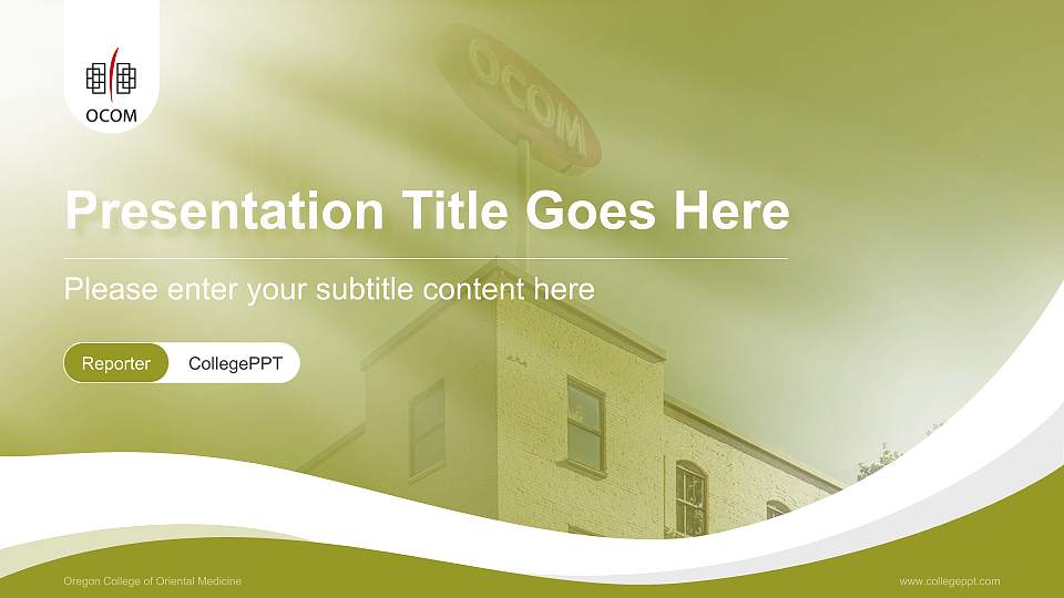 Oregon College of Oriental Medicine Lecture Sharing and Networking Event PPT Template16:9 ratio PPT effect preview image