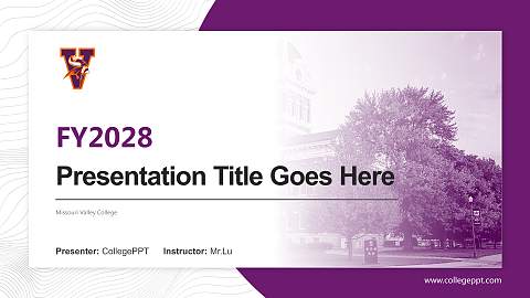 Missouri Valley College Academic Presentation/Research Findings Report PPT Template