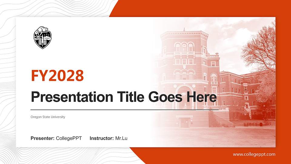 Oregon State University Academic Presentation/Research Findings Report PPT Template16:9 ratio PPT effect preview image