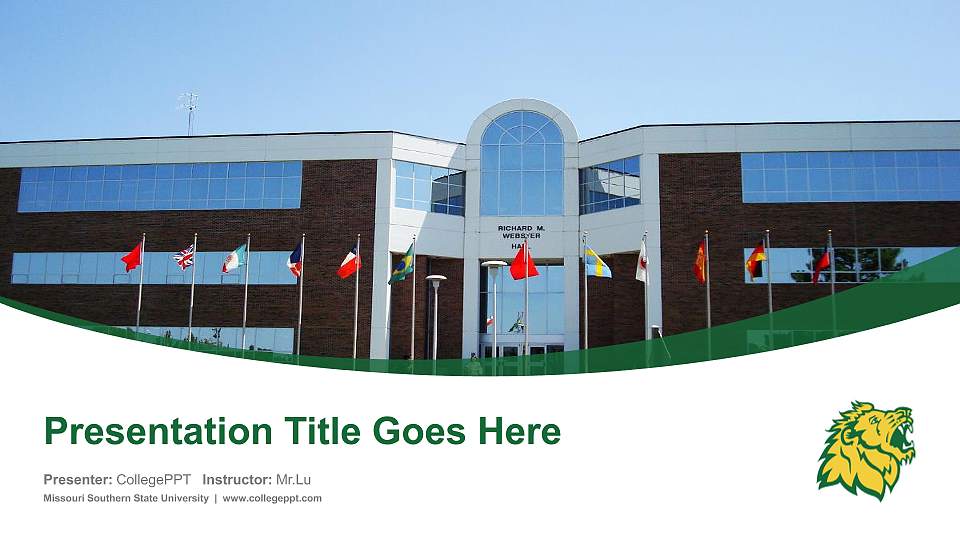 Missouri Southern State University Course/Courseware Creation PPT Template16:9 ratio PPT effect preview image