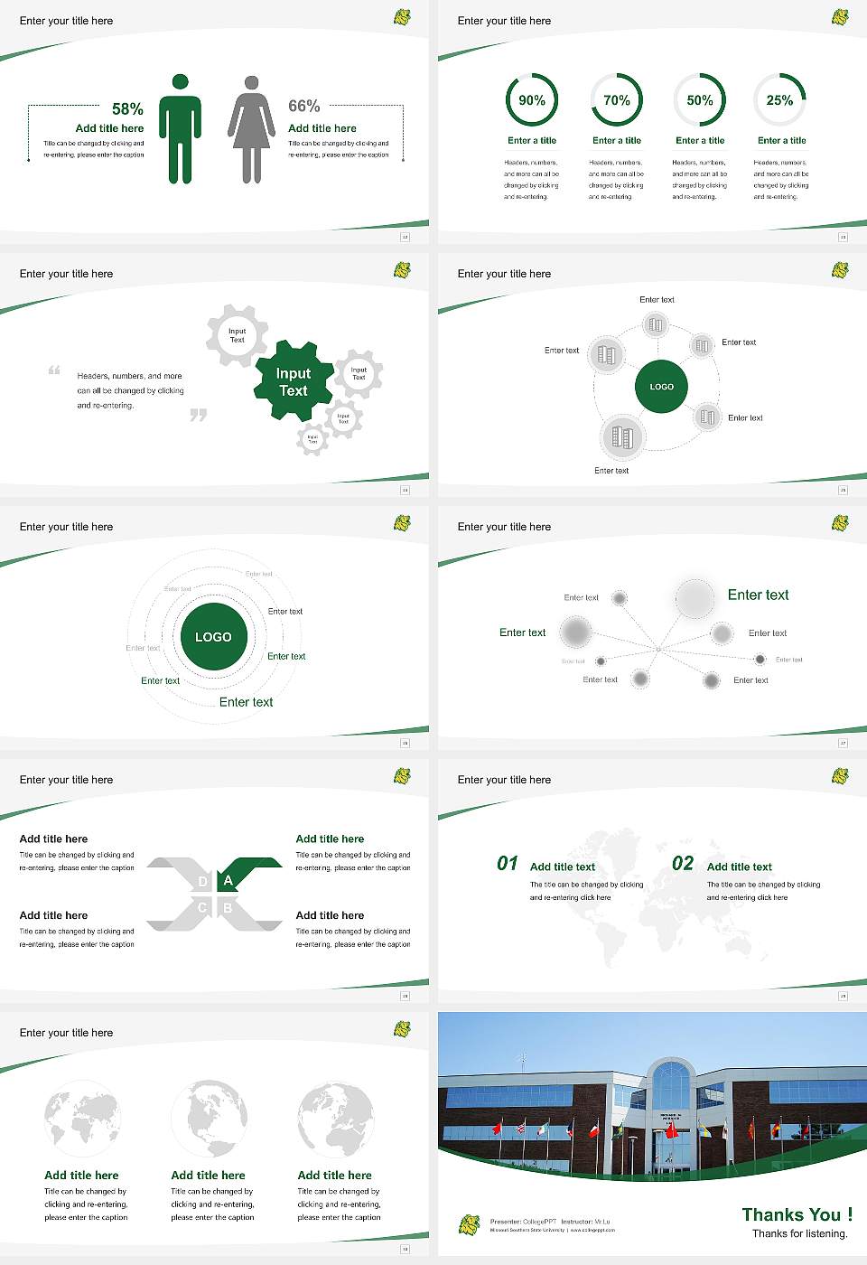 Missouri Southern State University Course/Courseware Creation PPT Template16:9 ratio PPT effect preview image4