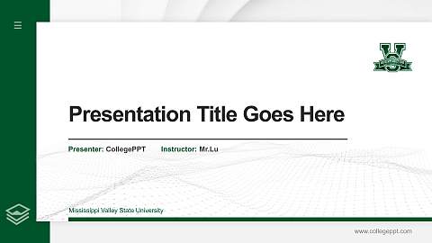 Mississippi Valley State University Thesis Proposal/Graduation Defense PPT Template