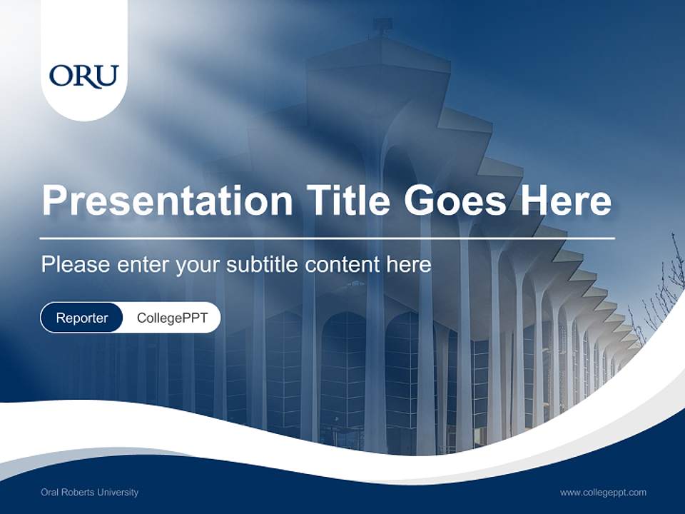 Oral Roberts University Lecture Sharing and Networking Event PPT Template4:3 ratio PPT effect preview image4