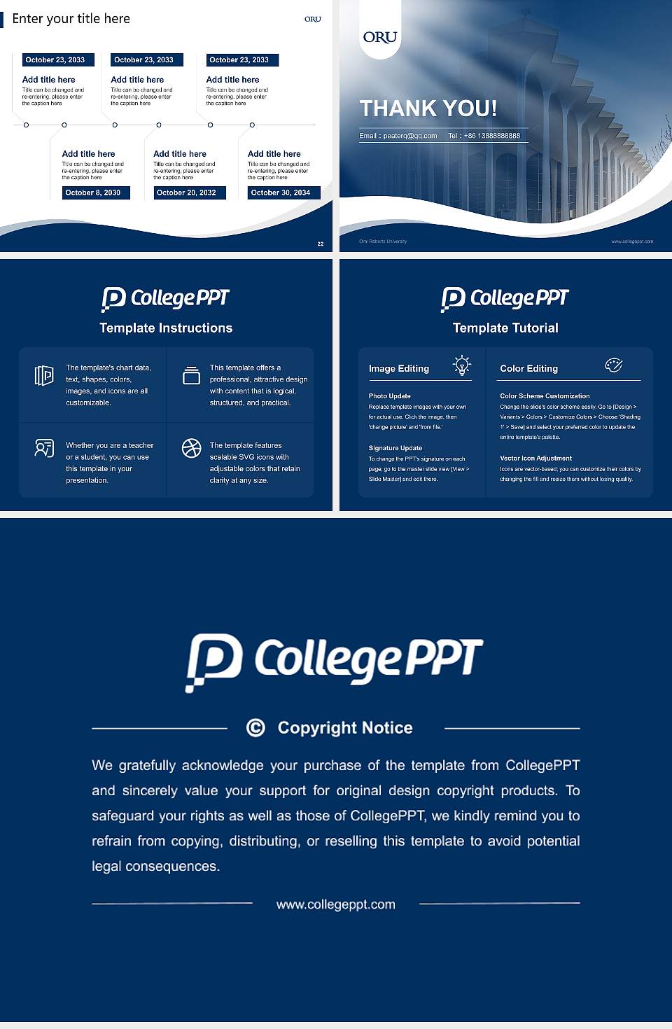 Oral Roberts University Lecture Sharing and Networking Event PPT Template4:3 ratio PPT effect preview image4