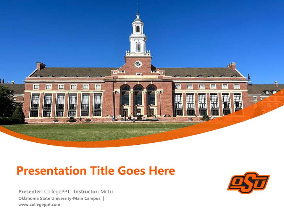 Oklahoma State University-Main Campus Course/Courseware Creation PPT Template4:3 ratio PPT effect preview image5