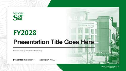 Missouri University of Science and Technology Academic Presentation/Research Findings Report PPT Template