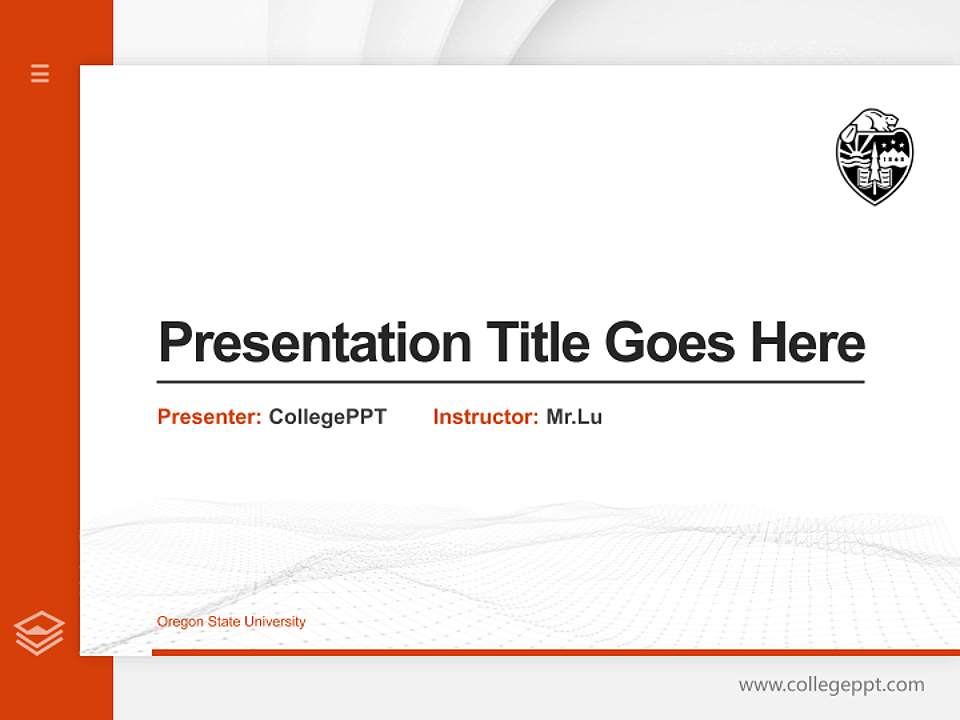 Oregon State University Thesis Proposal/Graduation Defense PPT Template4:3 ratio PPT effect preview image5