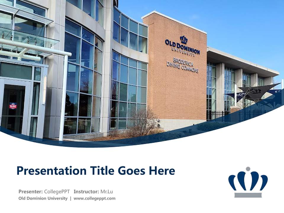 Old Dominion University Course/Courseware Creation PPT Template4:3 ratio PPT effect preview image5