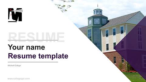 Mitchell College Resume PPT Template