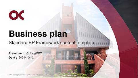 Oklahoma Christian University Competition/Entrepreneurship Contest PPT Template