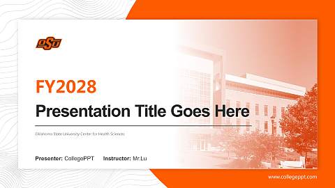 Oklahoma State University Center for Health Sciences Academic Presentation/Research Findings Report PPT Template