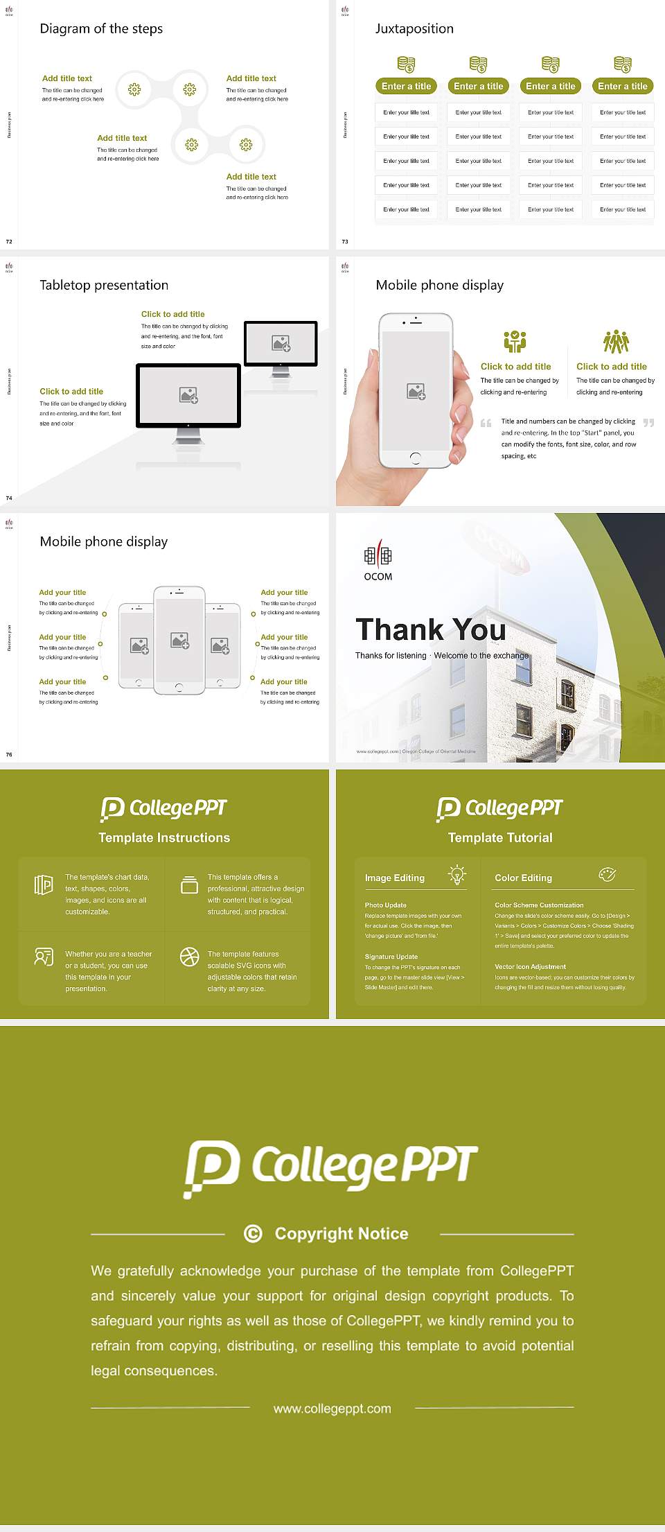 Oregon College of Oriental Medicine Competition/Entrepreneurship Contest PPT Template4:3 ratio PPT effect preview image9