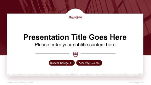 Missouri State University-Springfield National Scholarship Defense PPT Template