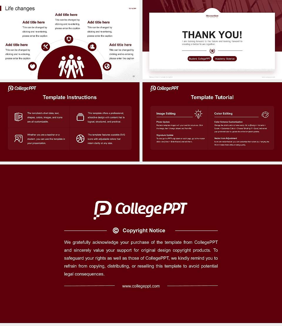 Missouri State University-Springfield National Scholarship Defense PPT Template16:9 ratio PPT effect preview image4
