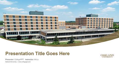 Oakland University Course/Courseware Creation PPT Template