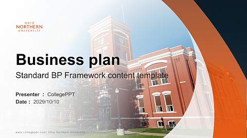 Ohio Northern University Competition/Entrepreneurship Contest PPT Template