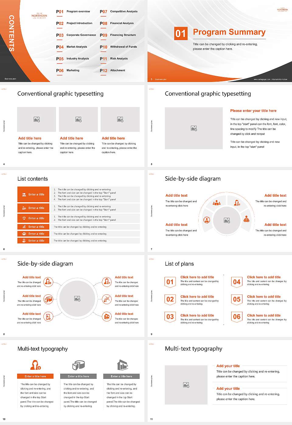 Ohio Northern University Competition/Entrepreneurship Contest PPT Template16:9 ratio PPT effect preview image2