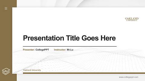 Oakland University Thesis Proposal/Graduation Defense PPT Template