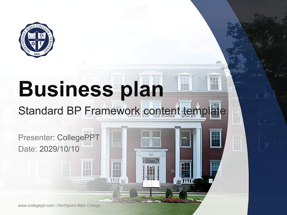 Northpoint Bible College Competition/Entrepreneurship Contest PPT Template4:3 ratio PPT effect preview image9