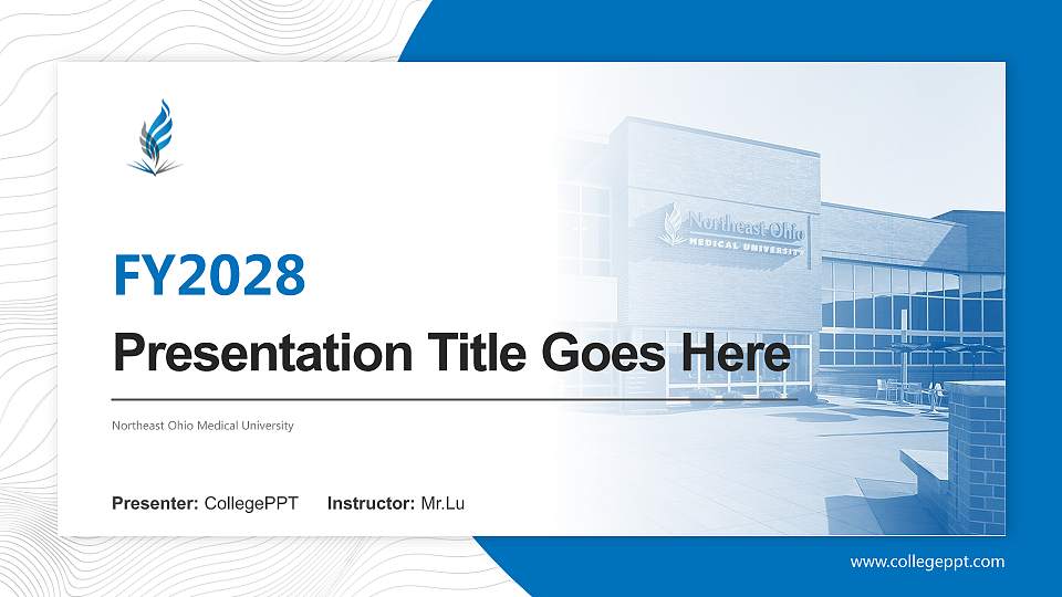 Northeast Ohio Medical University Academic Presentation/Research Findings Report PPT Template16:9 ratio PPT effect preview image