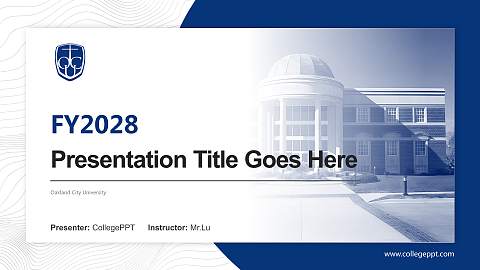 Oakland City University Academic Presentation/Research Findings Report PPT Template