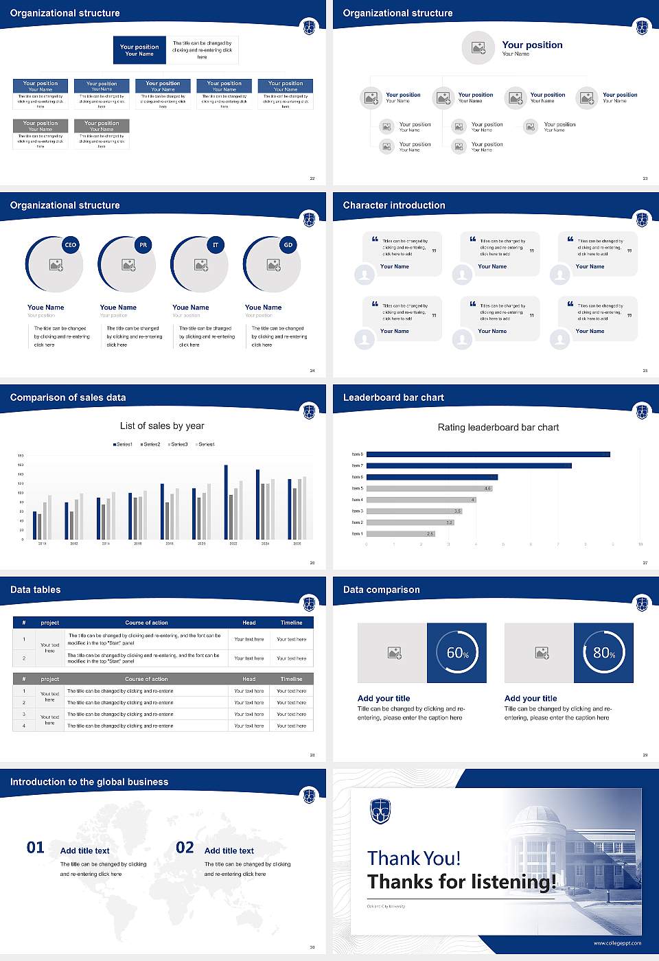 Oakland City University Academic Presentation/Research Findings Report PPT Template16:9 ratio PPT effect preview image4