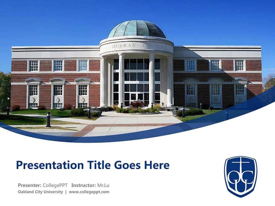 Oakland City University Course/Courseware Creation PPT Template4:3 ratio PPT effect preview image5