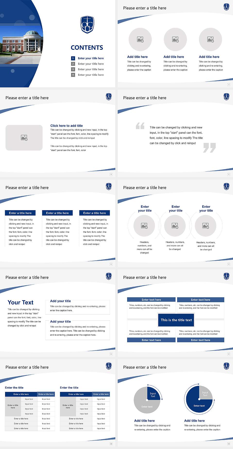 Oakland City University Course/Courseware Creation PPT Template4:3 ratio PPT effect preview image2