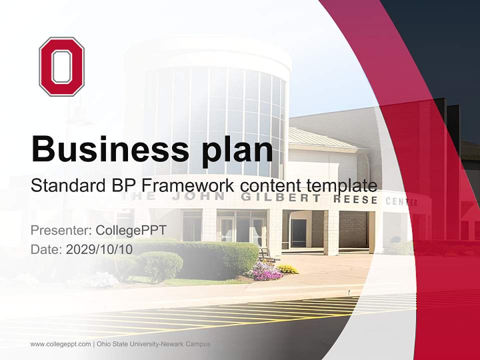 Ohio State University-Newark Campus Competition/Entrepreneurship Contest PPT Template4:3 ratio PPT effect preview image9