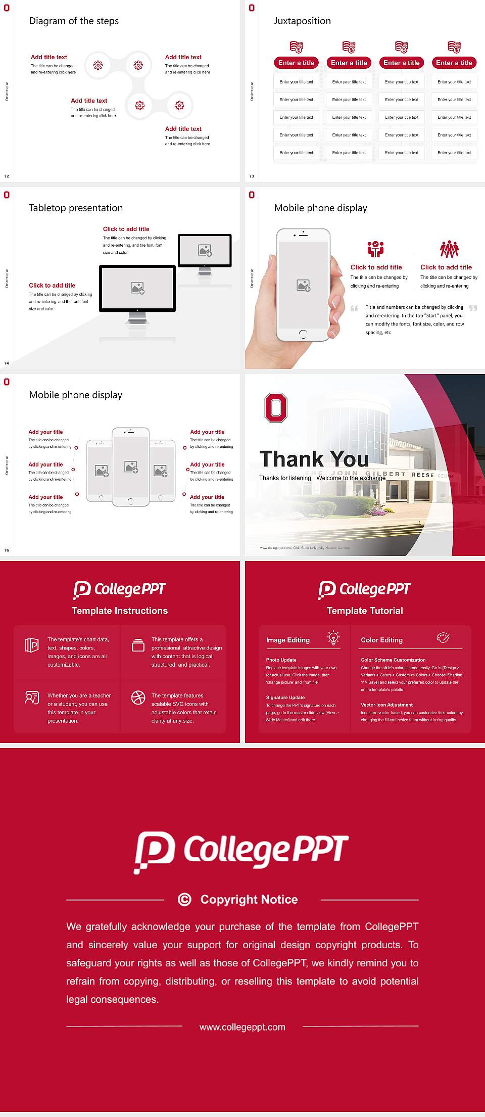 Ohio State University-Newark Campus Competition/Entrepreneurship Contest PPT Template4:3 ratio PPT effect preview image9