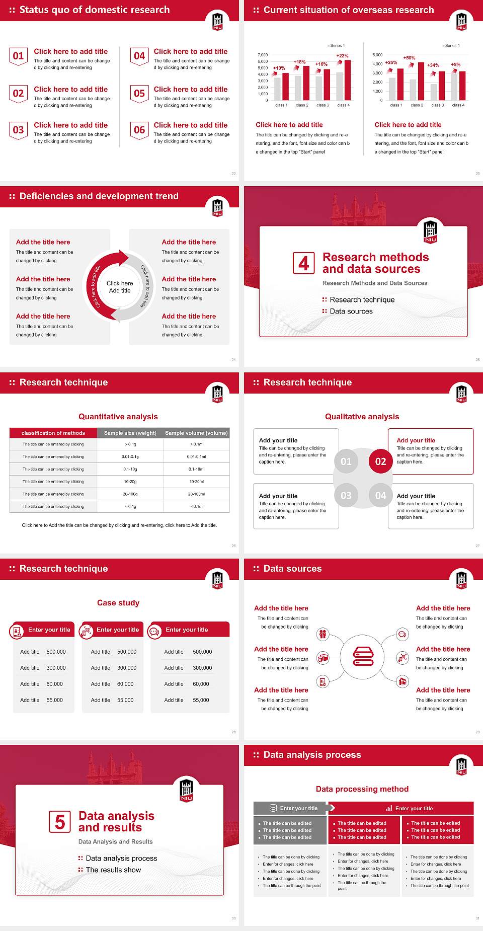 Northern Illinois University Graduation Thesis Defense PPT Template4:3 ratio PPT effect preview image4