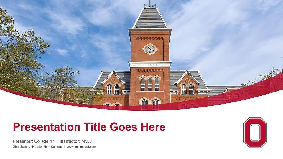 Ohio State University-Main Campus Course/Courseware Creation PPT Template16:9 ratio PPT effect preview image