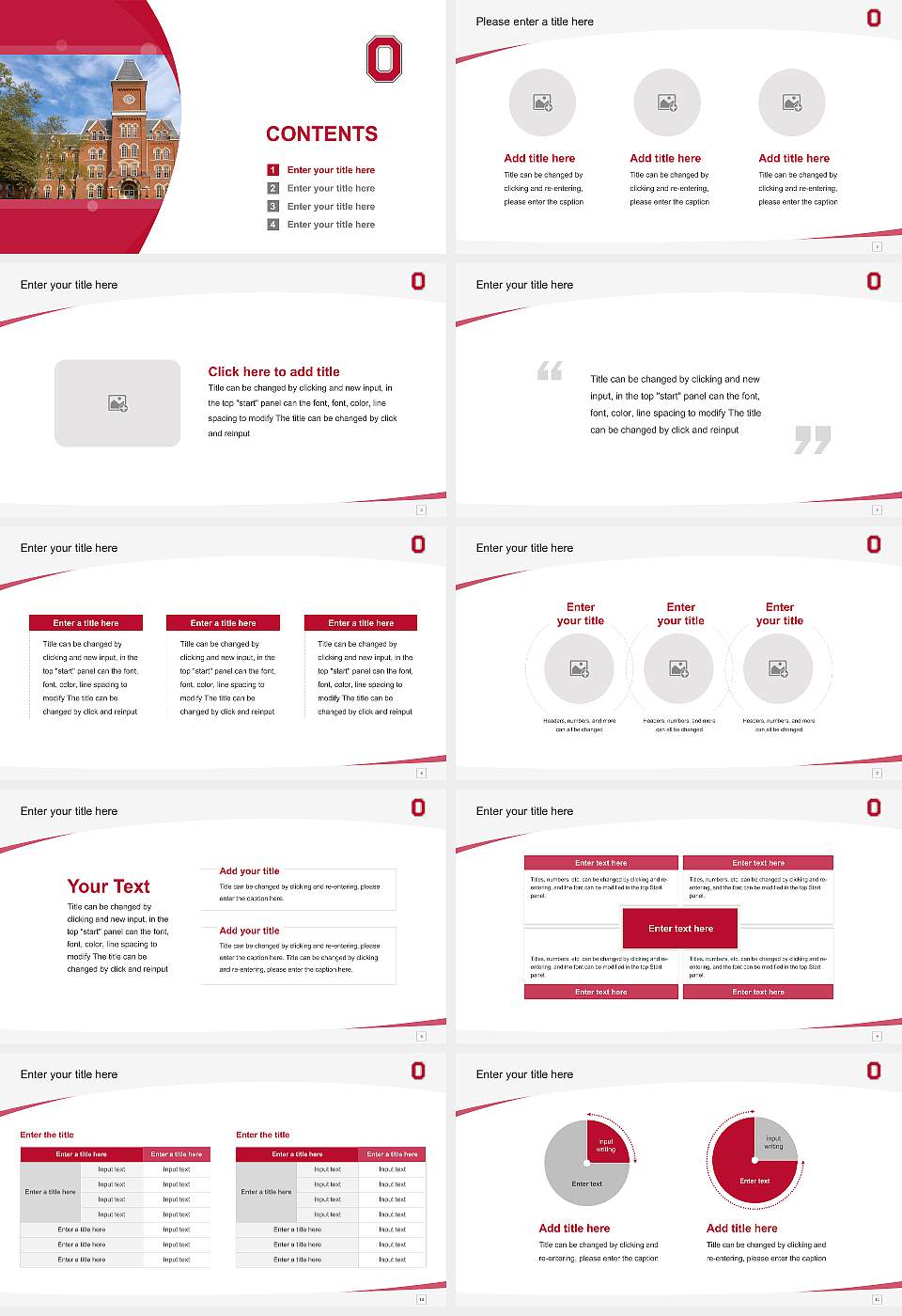 Ohio State University-Main Campus Course/Courseware Creation PPT Template16:9 ratio PPT effect preview image2