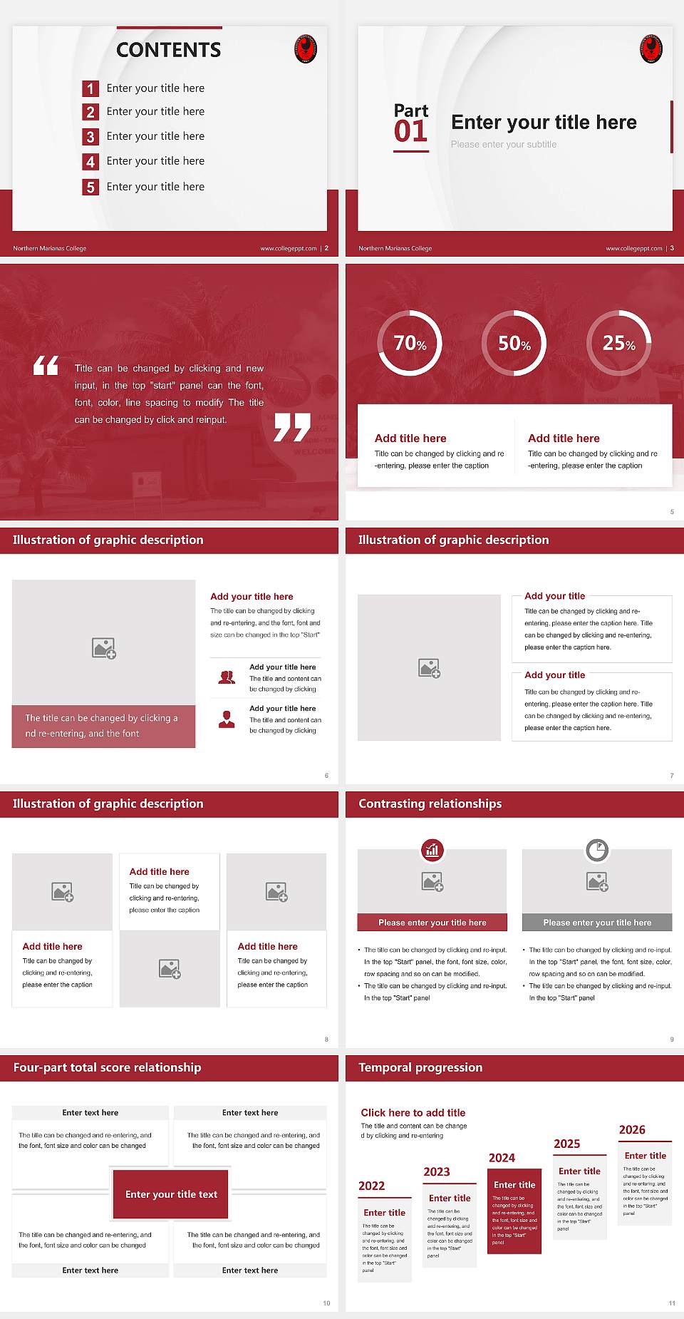 Northern Marianas College Thesis Proposal/Graduation Defense PPT Template4:3 ratio PPT effect preview image2