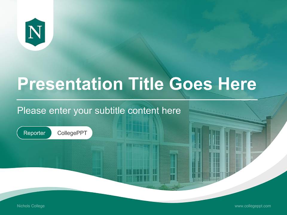 Nichols College Lecture Sharing and Networking Event PPT Template4:3 ratio PPT effect preview image4