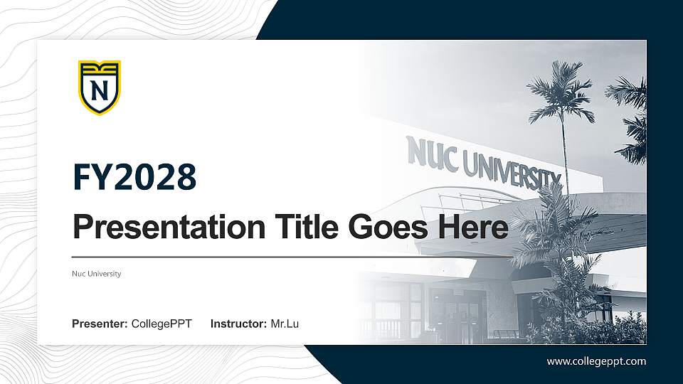 Nuc University Academic Presentation/Research Findings Report PPT Template16:9 ratio PPT effect preview image