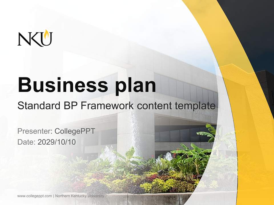 Northern Kentucky University Competition/Entrepreneurship Contest PPT Template4:3 ratio PPT effect preview image9