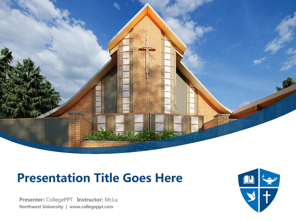Northwest University Course/Courseware Creation PPT Template4:3 ratio PPT effect preview image5