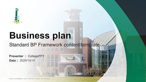 Norfolk State University Competition/Entrepreneurship Contest PPT Template