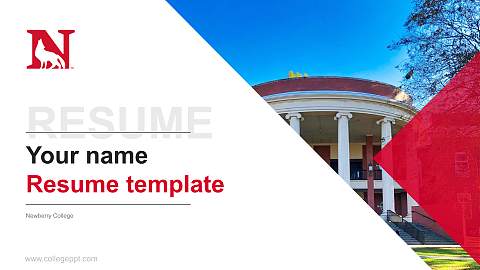 Newberry College Resume PPT Template