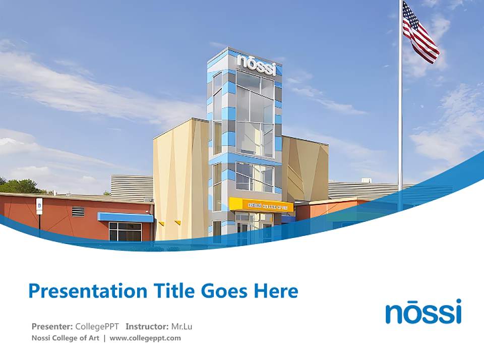 Nossi College of Art Course/Courseware Creation PPT Template4:3 ratio PPT effect preview image5