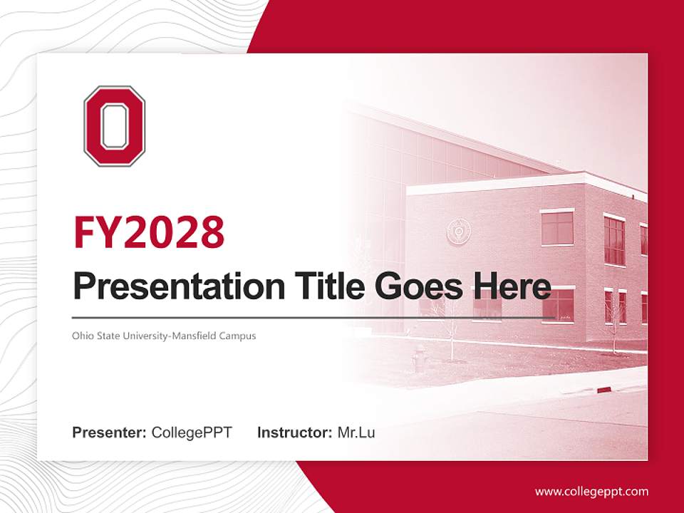 Ohio State University-Mansfield Campus Academic Presentation/Research Findings Report PPT Template4:3 ratio PPT effect preview image5