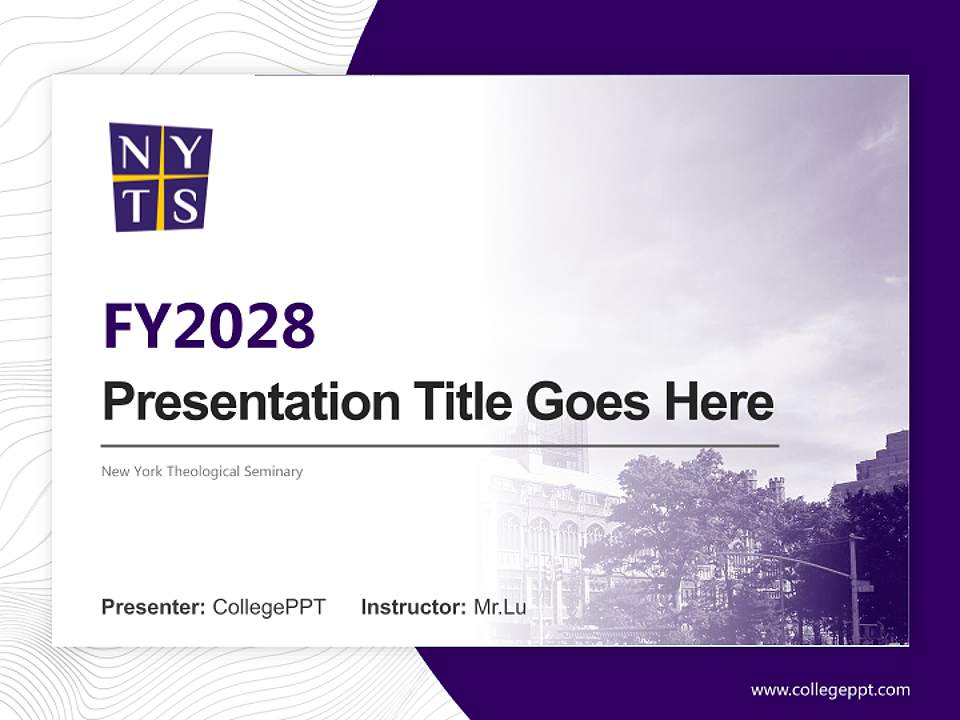 New York Theological Seminary Academic Presentation/Research Findings Report PPT Template4:3 ratio PPT effect preview image5