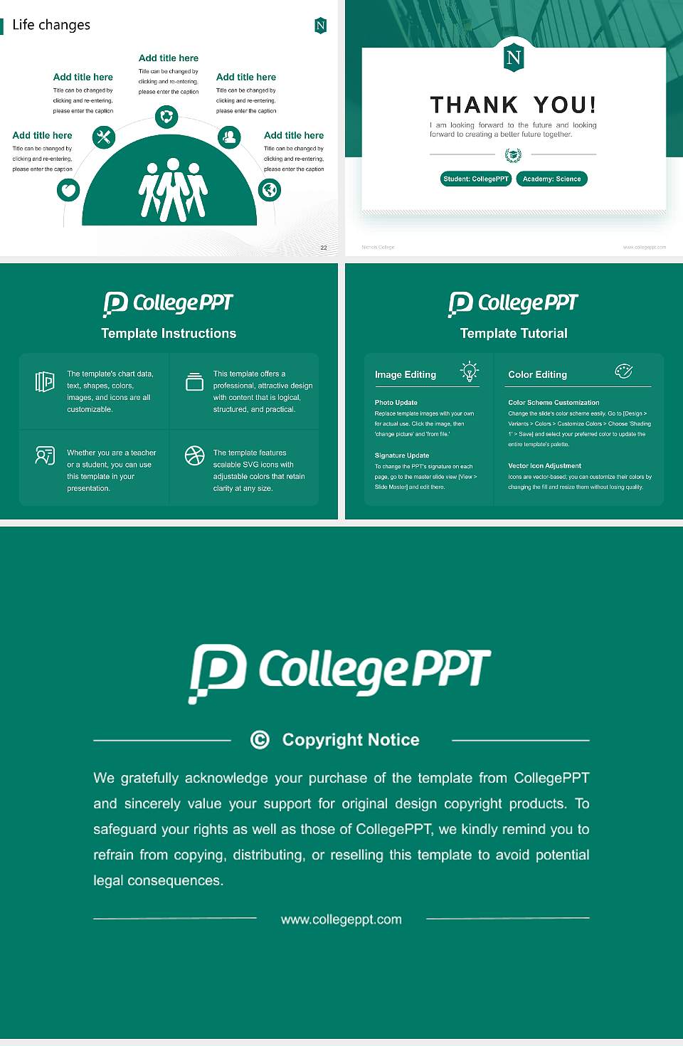 Nichols College National Scholarship Defense PPT Template4:3 ratio PPT effect preview image4
