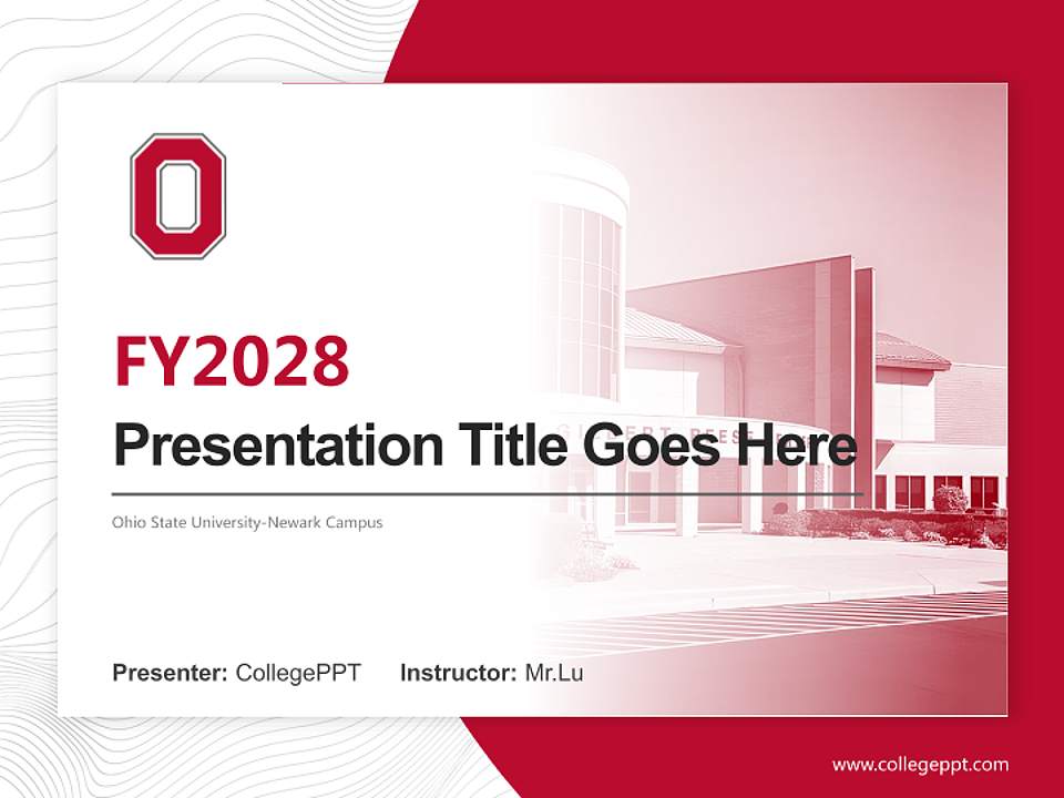 Ohio State University-Newark Campus Academic Presentation/Research Findings Report PPT Template4:3 ratio PPT effect preview image5