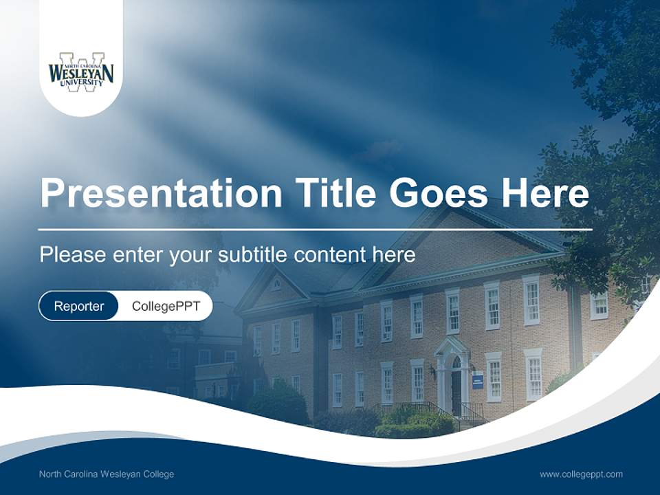 North Carolina Wesleyan College Lecture Sharing and Networking Event PPT Template4:3 ratio PPT effect preview image4