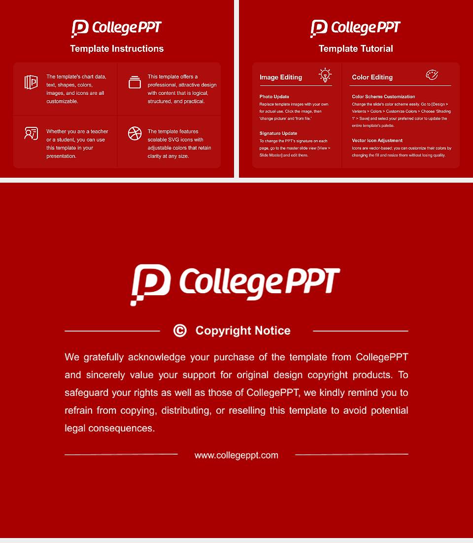 Northwestern College Course/Courseware Creation PPT Template4:3 ratio PPT effect preview image5
