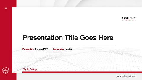 Oberlin College Thesis Proposal/Graduation Defense PPT Template
