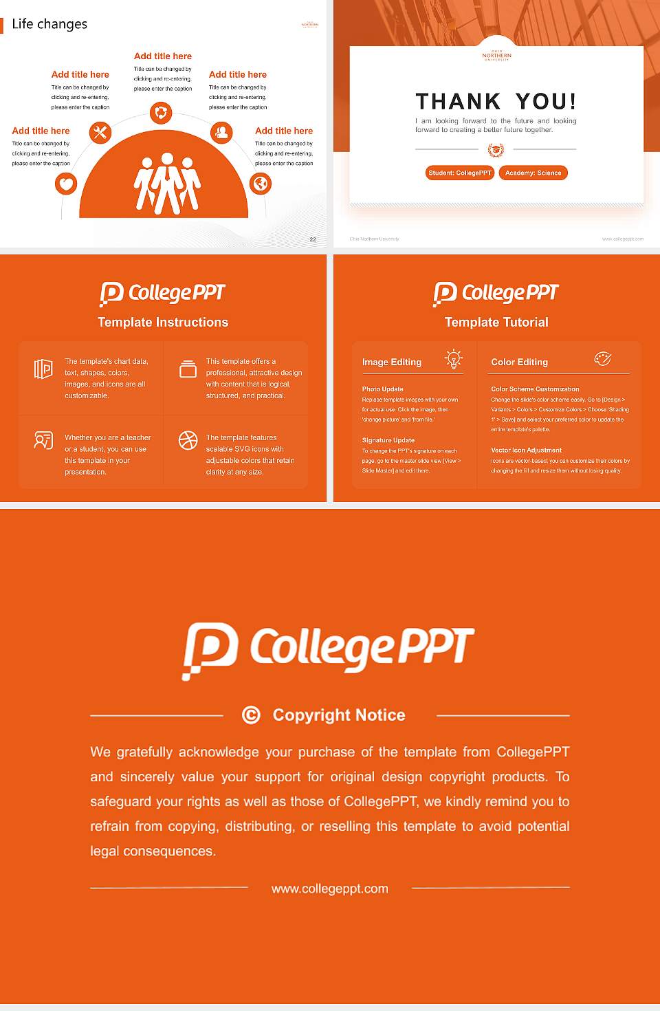 Ohio Northern University National Scholarship Defense PPT Template4:3 ratio PPT effect preview image4