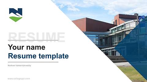 Northern Vermont University Resume PPT Template